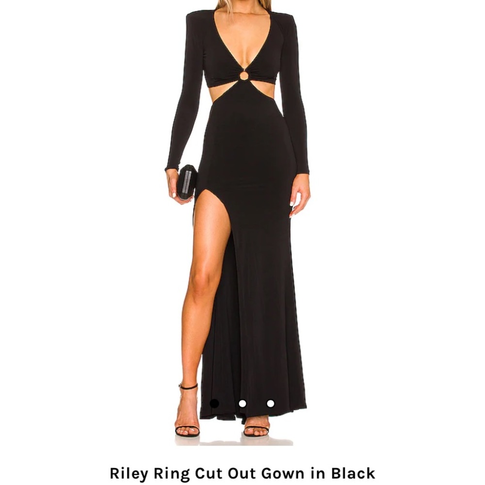 Nookie Riley Ring Cutout Gown- Black